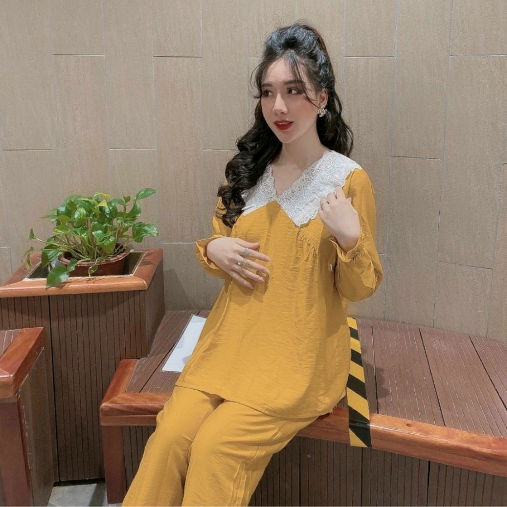 Bộ đồ bầu dài tay M192 chất đũi hàn freesize từ 45 đến 75kg