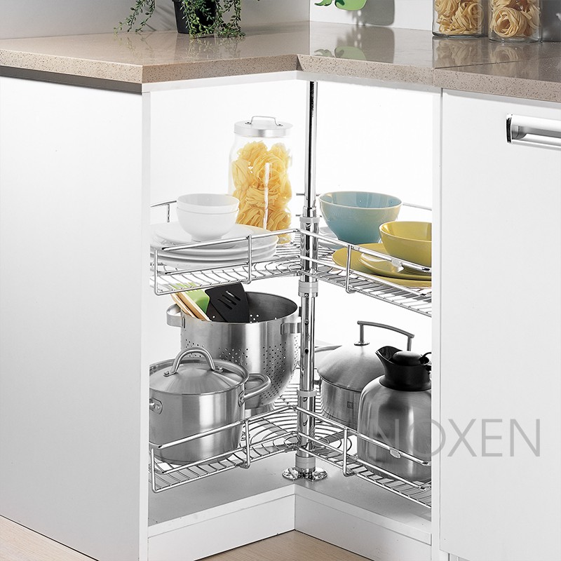 Mâm xoay 3/4 đựng nồi chảo tủ bếp INOXEN
