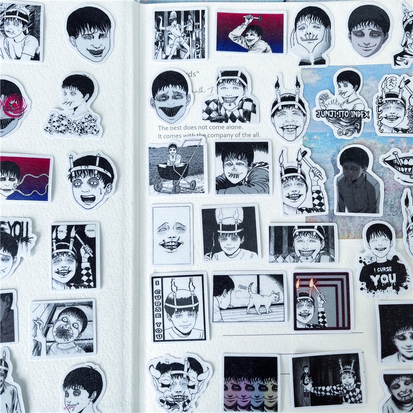 ★★★ Miếng Dán Trang Trí Nhật Ký Hình Truyện Tranh Kinh Dị Junji Ito Q-4 ★★★ Set 40 Sticker Dán Trang Trí Album DIY