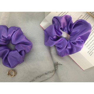Dây Buộc Tóc, Cột Tóc Scrunchies Chất Vải Lụa Cao Cấp Sang Chảnh