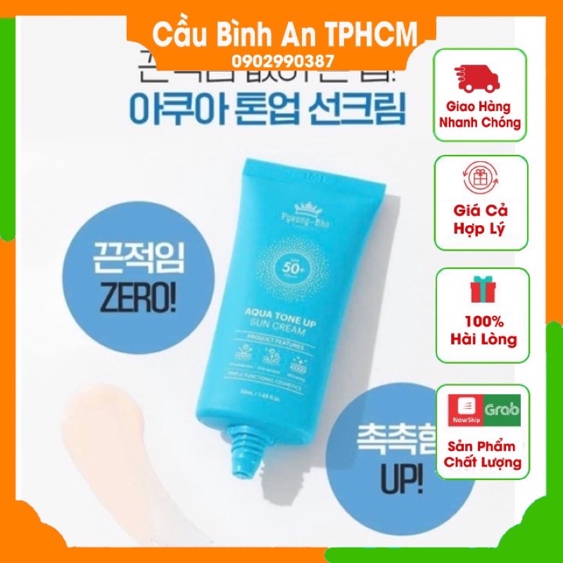 Kem Chống Nắng Pyeong-Ahn Tuyp 50ml SPF 50 PA +++ Nâng Tông Siêu Mướt