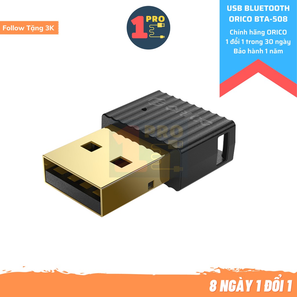 USB Bluetooth 5.0 ORICO BTA-508 kết nối các thiết bị không dây với máy tính laptop-hàng chính hãng, 1 đổi 1 30 ngày đầu