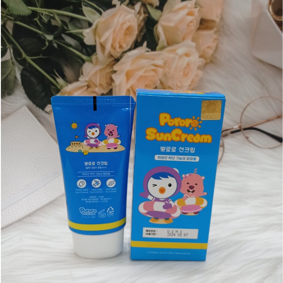 Kem chống nắng trẻ em Pororo (hàng chính hãng , fake đền gấp 10 lần)