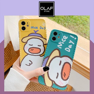 Ốp iPhone cute hoạt hình cặp đôi vịt nice day! dễ thương. Tương thích 7plus/8plus/X/XS/XsMax/11/ 11ProMax