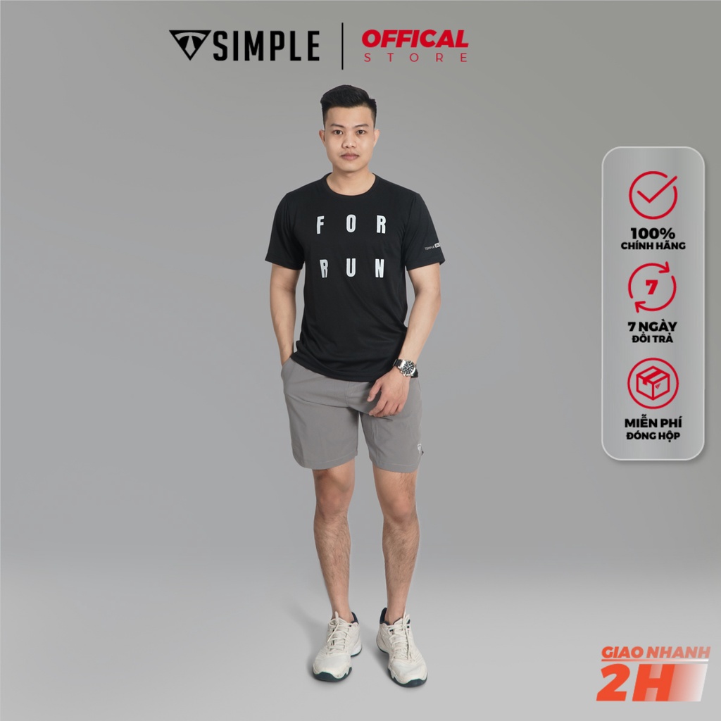 Áo Thể Thao Nam TSIMPLE cổ tròn tay ngắn tập gym vải thun lạnh thoáng mát co giãn chuẩn form For Run MSSAHP3 | WebRaoVat - webraovat.net.vn