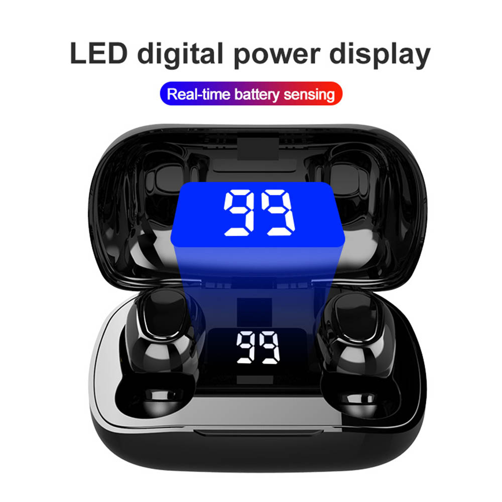 Bộ tai nghe nhét tai bluetooth không dây L21 Pro TWS 5.0 có màn hình kỹ thuật số LED | BigBuy360 - bigbuy360.vn