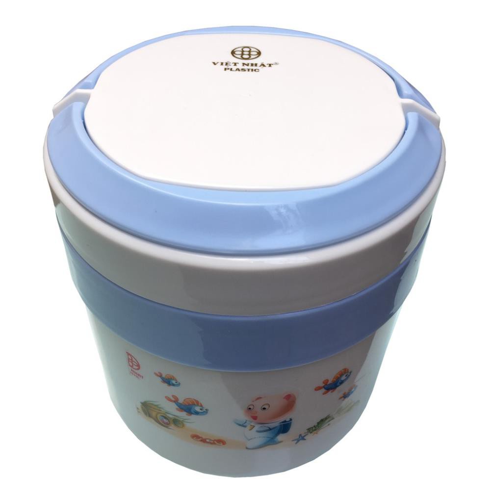 Cặp lồng giữ nhiệt cơm, cháo 2 ngăn 1350ml nhựa PP, ruột inox Việt Nhật - Made in Việt Nam [Thanh Mai Shop]