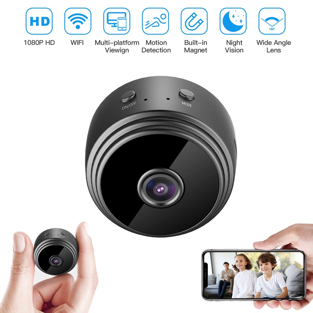 Camera an ninh không dây kết nối wifi A9 HD 1080p góc rộng | BigBuy360 - bigbuy360.vn