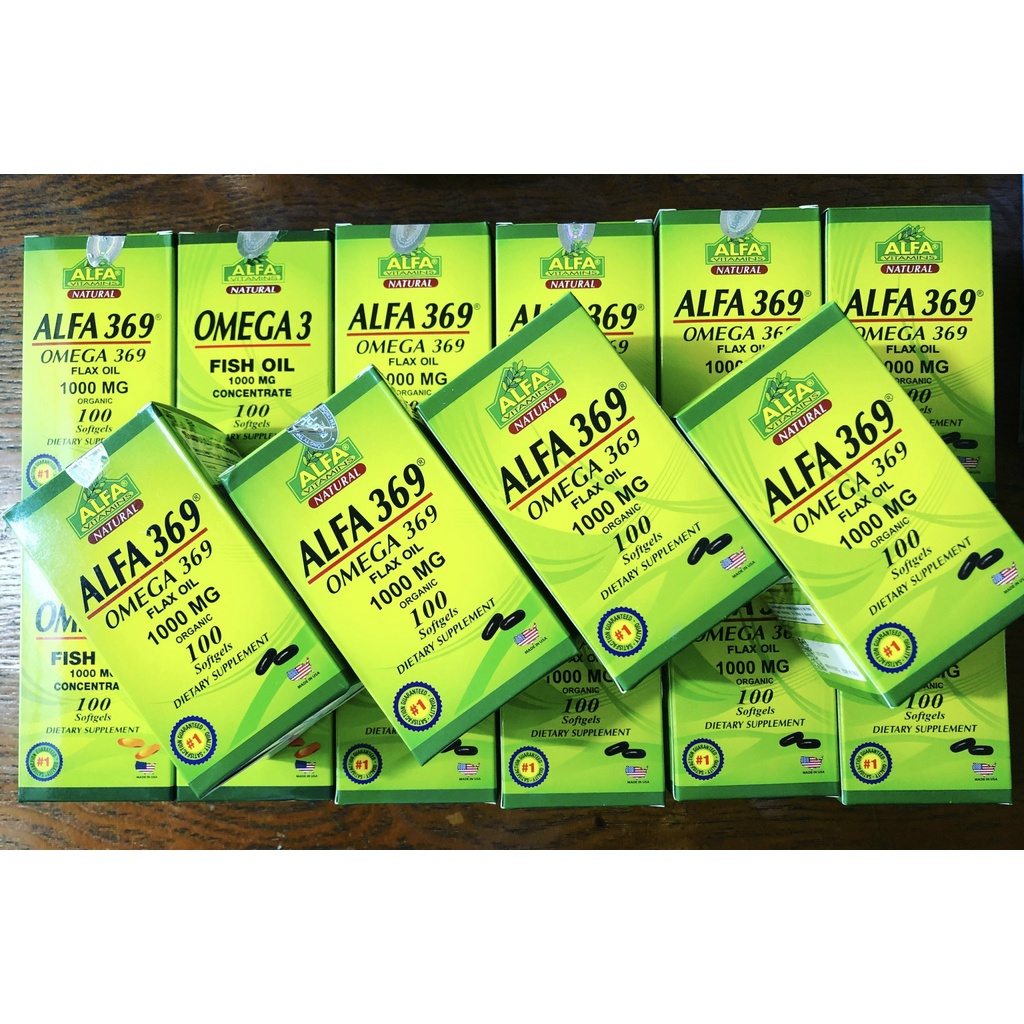 Alfa Omega 369 viên uống bổ mắt, bổ não Hộp 100 viên