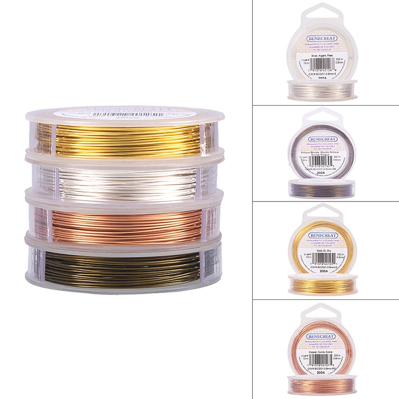 Cuộn Dây Đồng 0.3mm / 0.4mm / 0.5mm / 0.6mm / 0.8mm Dùng Làm Trang Sức Tiện Dụng