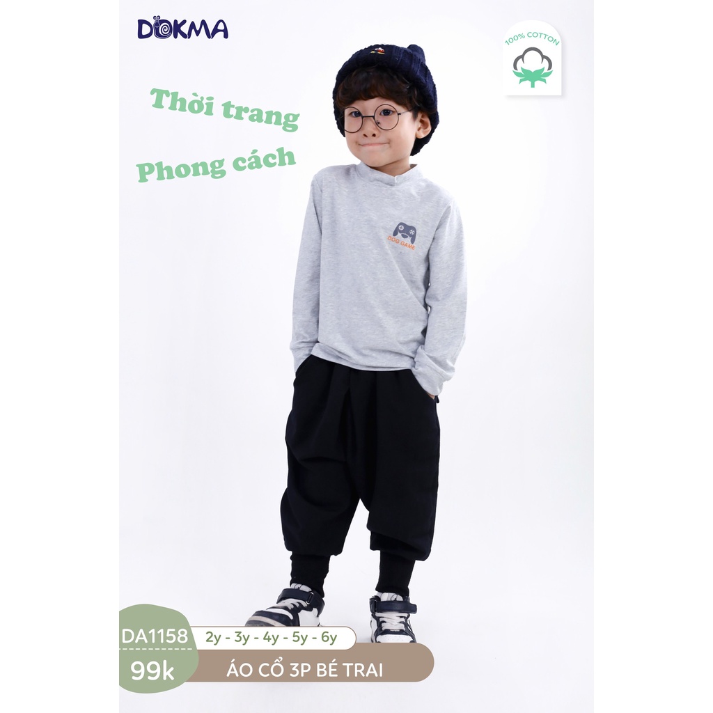 2-6Y Áo cổ 3 phân bé trai Dokma DA912/DA1158
