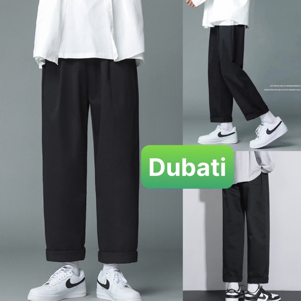 Quần baggy nam nữ Unisex ống rộng trơn - Kiểu quần Kaki Nam Nữ Ống Suông Basic Unisex Sang chảnh vip- Dubati Fashion