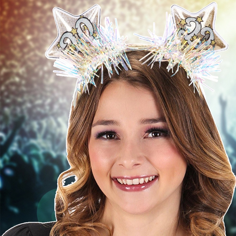 Băng Đô Cài Tóc Đính Kim Tuyến Lấp Lánh Mừng Năm Mới 2022