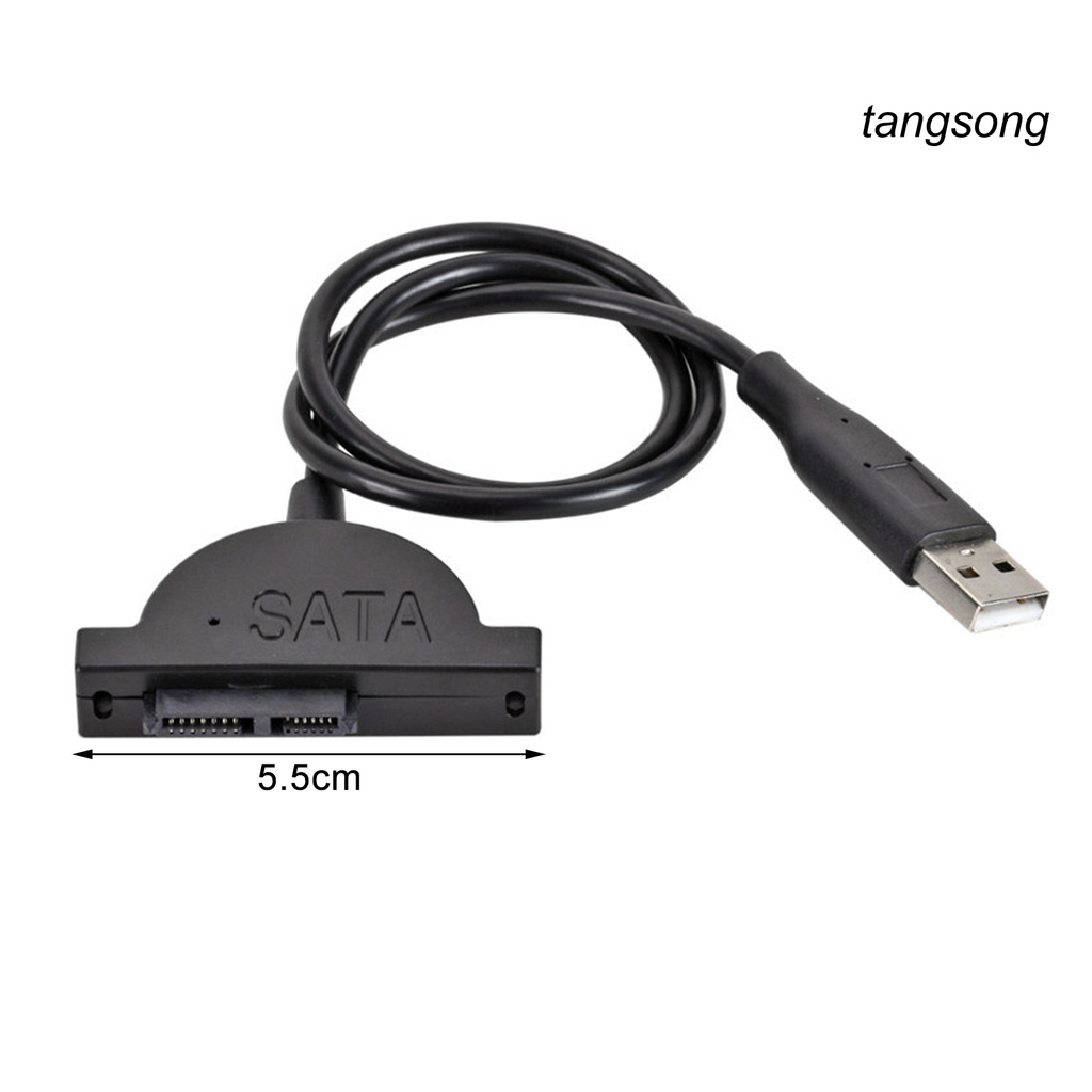 Dây Cáp Ổ Đĩa Quang Ts-Sata 7 + 6 13pin Sang Usb 2.0 Cho Laptop