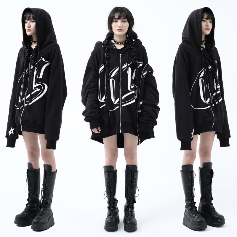 Áo “C” Over Hoodie Zip