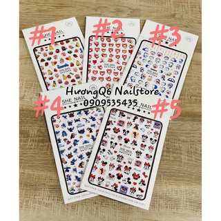 Miếng Dán Móng Tay Nails Sticker Nhiều Mẫu Hoạt Hình
