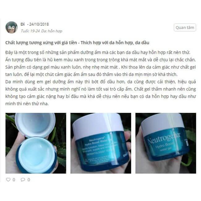 Kem Dưỡng Ẩm Dạng Gel Neutrogena Hydro Boost Water Gel | BigBuy360 - bigbuy360.vn