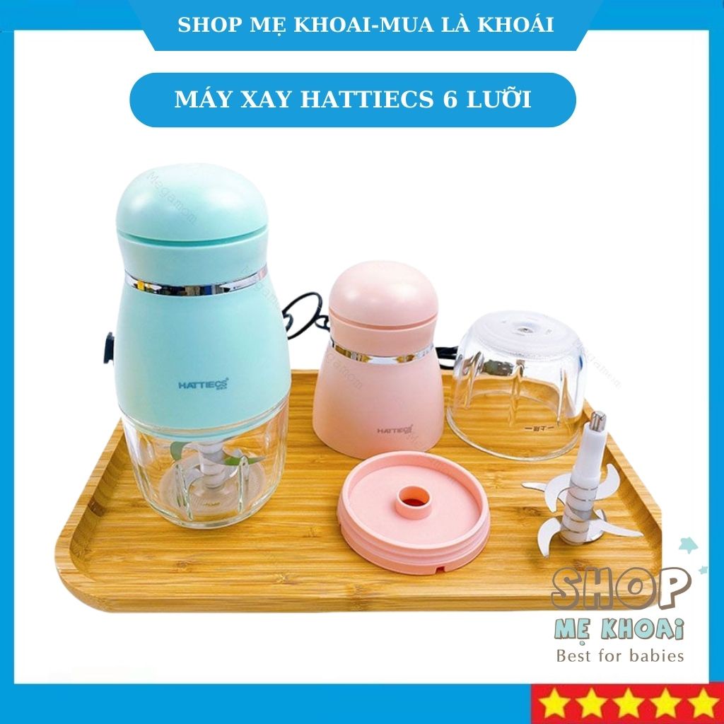 Máy xay thịt đa năng, Máy Xay mini Ăn Dặm Hattiecs 0.3L, Máy Xay Đa Năng Cho Bé-shop Mẹ Khoai