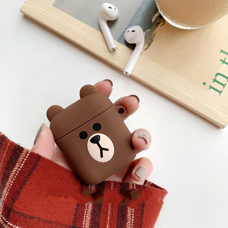Vỏ silicone hoạ tiết hoạt hình bọc bảo vệ hộp sạc tai nghe Airpods 1/2/pro | BigBuy360 - bigbuy360.vn
