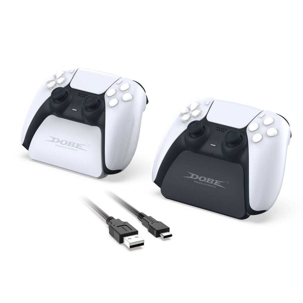 Combo đế dựng và cáp sạc type-C thương hiệu DOBE cho tay cầm DualSense Controller - máy game Sony Playstation 5 / PS5