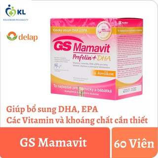 GS Mamavit Prefolin + DHA + EPA - Bổ sung dưỡng chất cần thiết cho phụ nữ mang thai và cho con bú (Hộp 60 Viên)