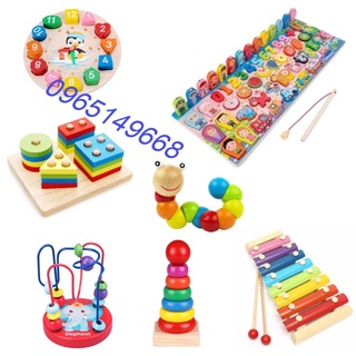 Combo 7 bộ Đồ chơi gỗ thông minh an toàn cho Bé (Đồ Chơi Trẻ Em)