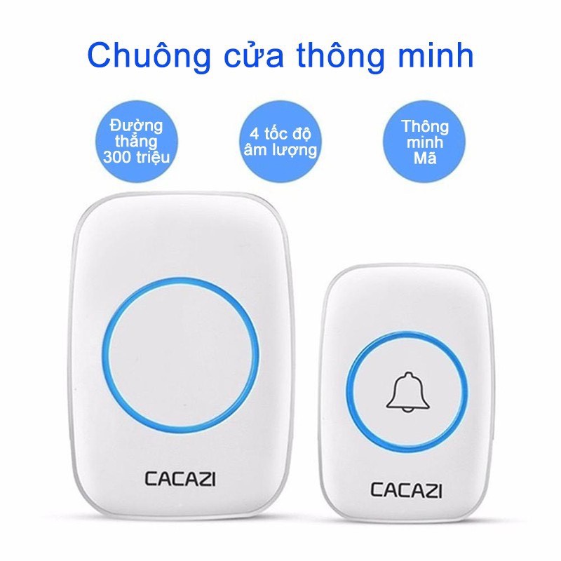 Chuông cửa không dây Cacazi, cực tốt, bảo hành 1 đổi 1 trong 1 tháng LUA