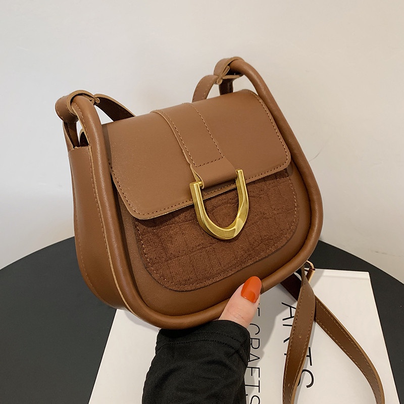 Túi Đeo Vai Cỡ Nhỏ Phong Cách Pháp Cổ Điển Thời Trang Mùa Đông Cho Nữ AT9011