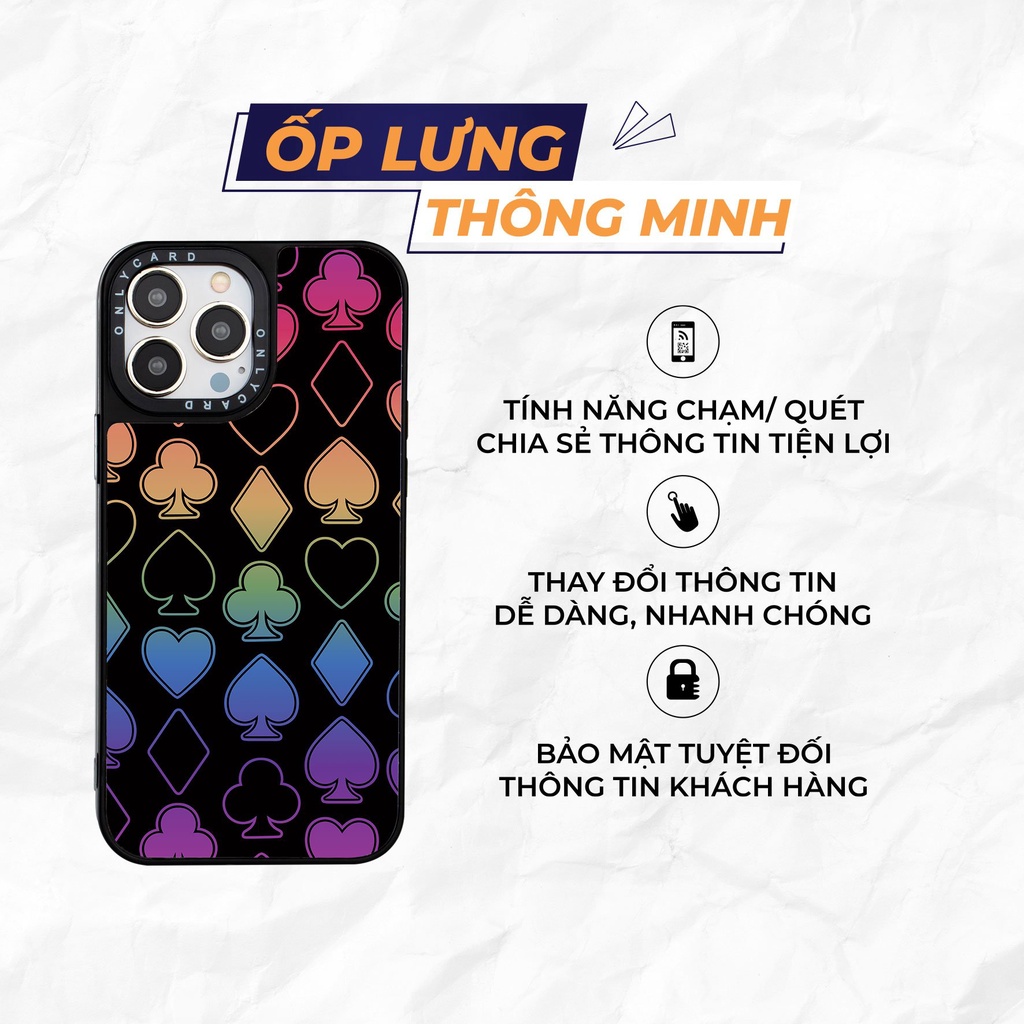 Ốp lưng thông minh ONLYCARD_POKER_21/Dành cho các dòng IPhone 7/7plus/8/8plus/x/xr/xs/11/12/13/pro/promax