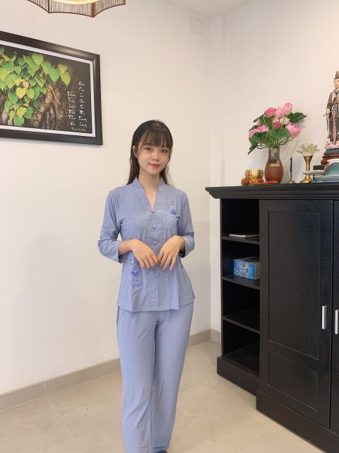 ĐỒ LAM ĐI CHÙA-MẪU THUN LẮC BÔNG