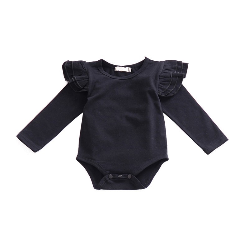 Bộ áo liền quần tay dài chất liệu cotton thoải mái cho bé