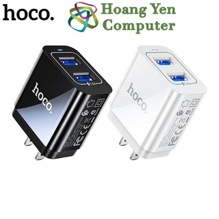 Cốc Sạc Mini 2 Cổng Hoco HK6 3.4A - BH 1 Năm Chính Hãng - Hoàng Yến Computer