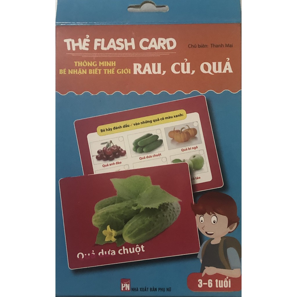 Sách- Thẻ Flashcard Thông Minh - Bé Nhận Biết Thế Giới Rau Củ Quả