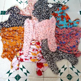 Áo voan lụa hoa nhí