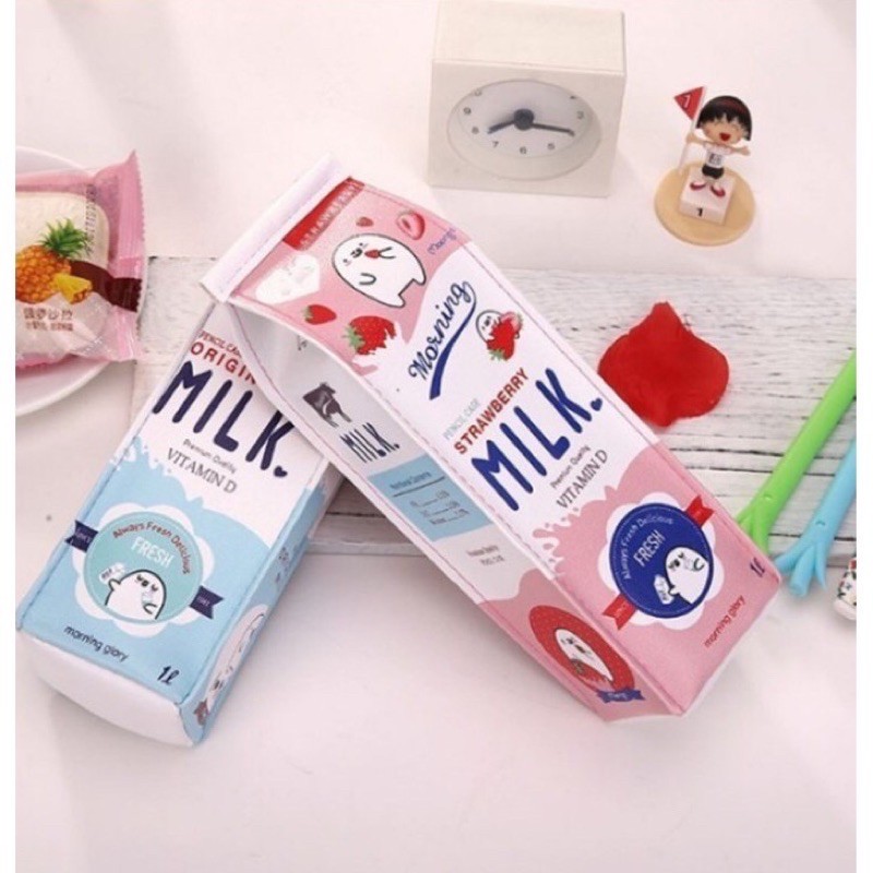 Túi bút hình hộp sữa