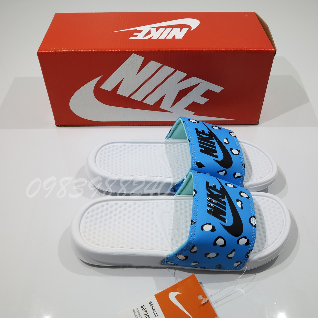 Dép Nike Nk quai ngang hoạt hình, báo đốm hot trend unisex nam nữ loại 1 cao cấp, tem size in nhiệt, tặng kèm hộp hãng.