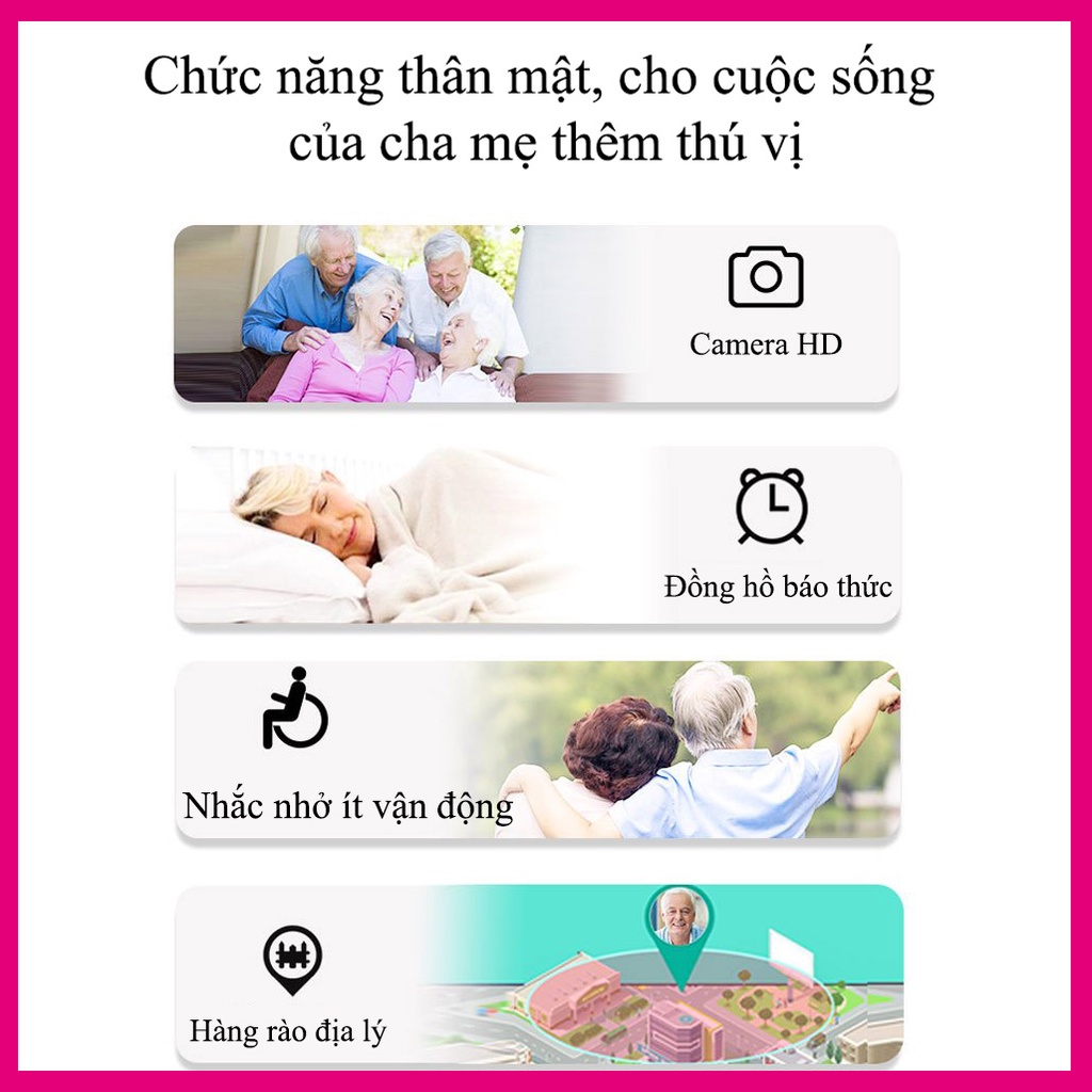 Đồng Hồ Thông Minh Chính Hãng GoCare, Theo Dõi Sức Khỏe, Định Vị Trẻ Em Có GPS Sim 4G GC01