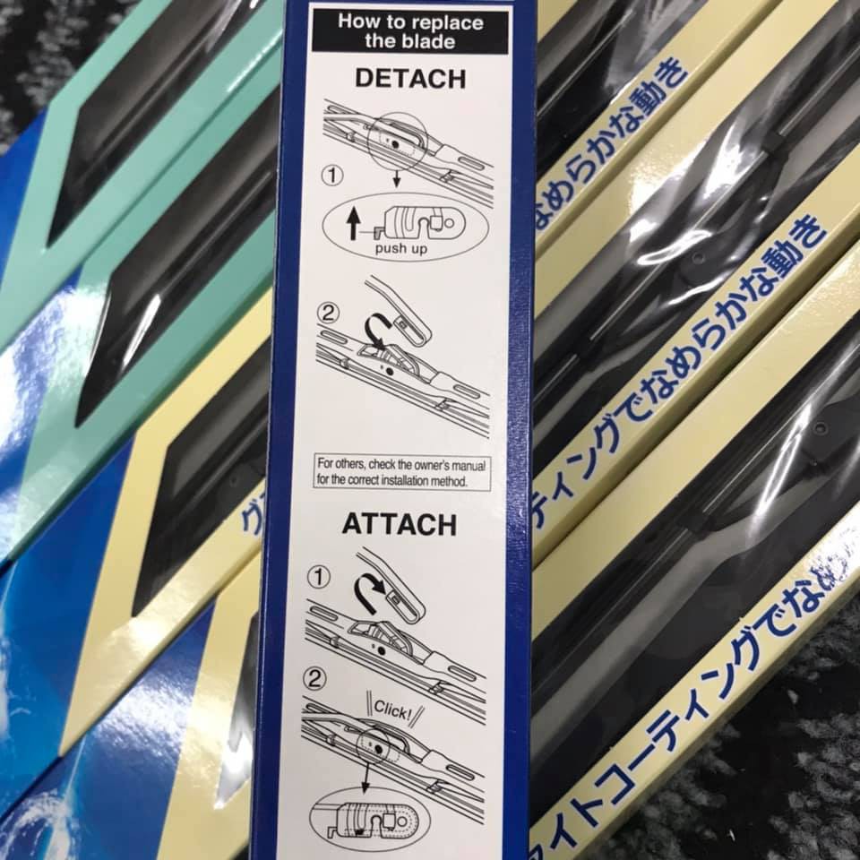 Chổi gạt mưa ô tô DENSO - Chính hãng Malaysia  - Gạt mưa cứng - Gạt mưa xương sắt