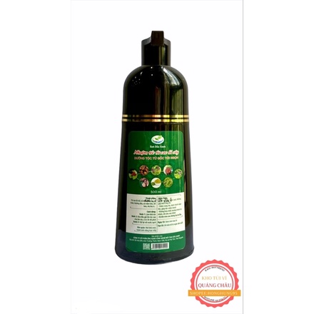 Dầu Gội Nhuộm Tóc Từ Cao Lá Cây Chính Hãng Tinh Dầu Xanh Thái Nguyên dung tích 500ml