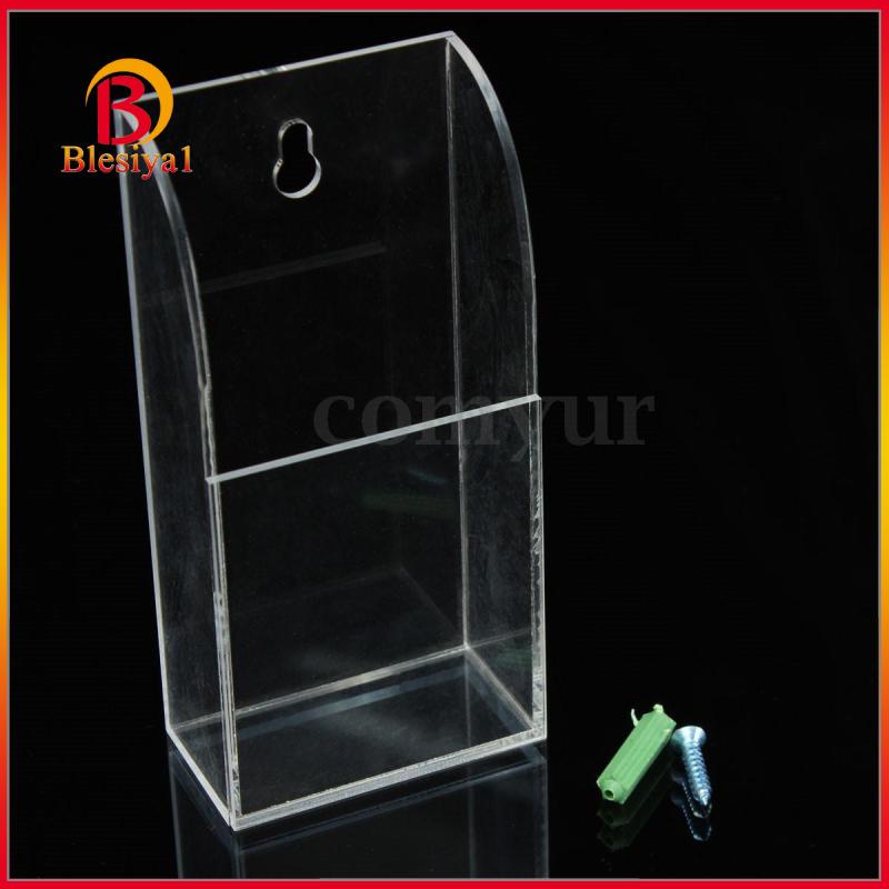 1 Grids TV Remote Control Phone Organizer Storage Box Clear Holder for Wall