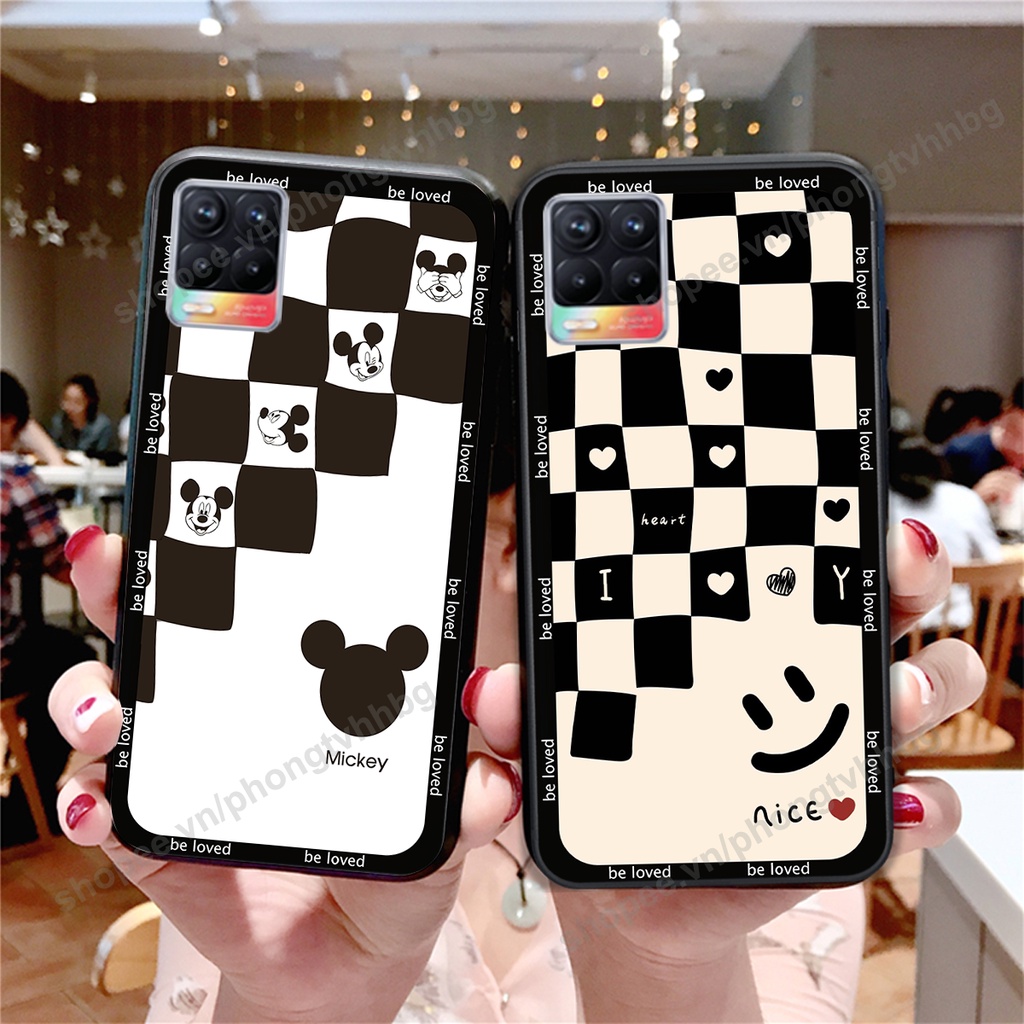 Ốp lưng Realme 8 / Realme 8 Pro  ốp họa tiết trái tim caro, chuột mikey thể thao cực đẹp cute cực bền bỉ
