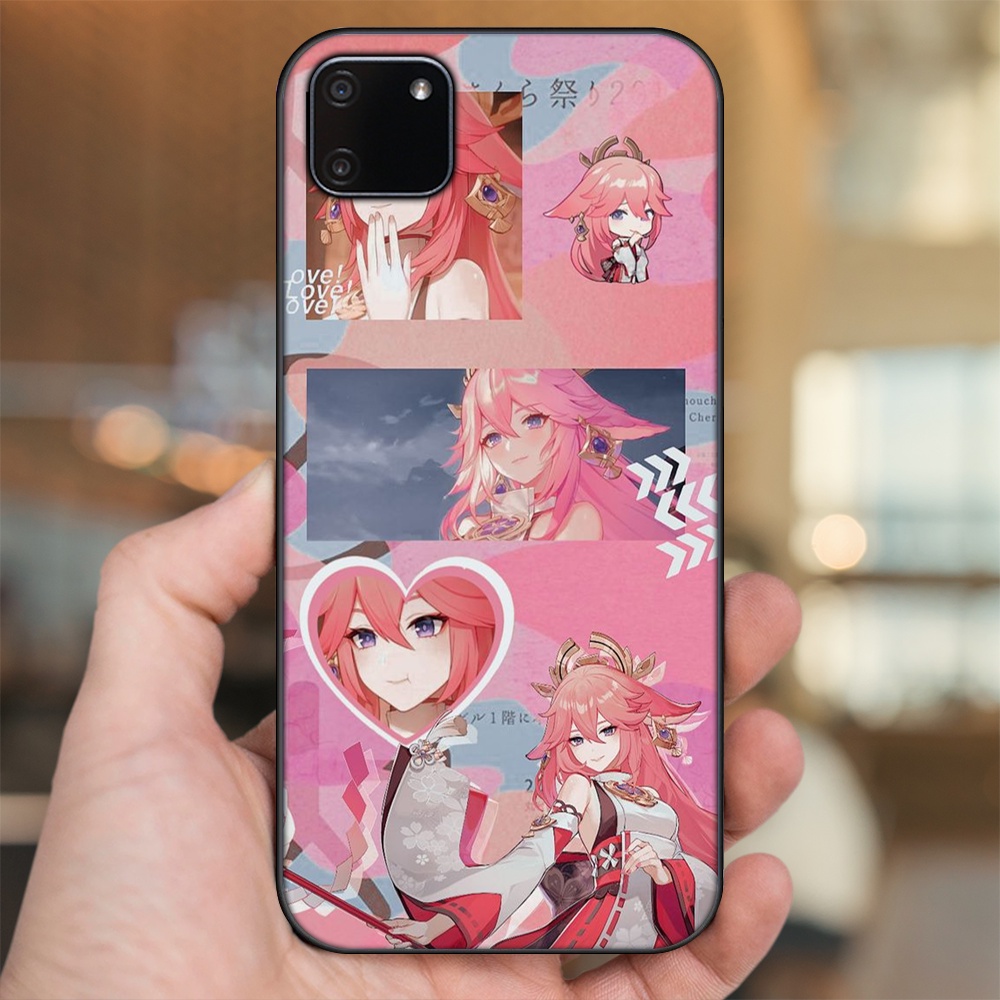 Ốp lưng Realme C11 2020 viền đen in hình Yae Miko Genshin Impact