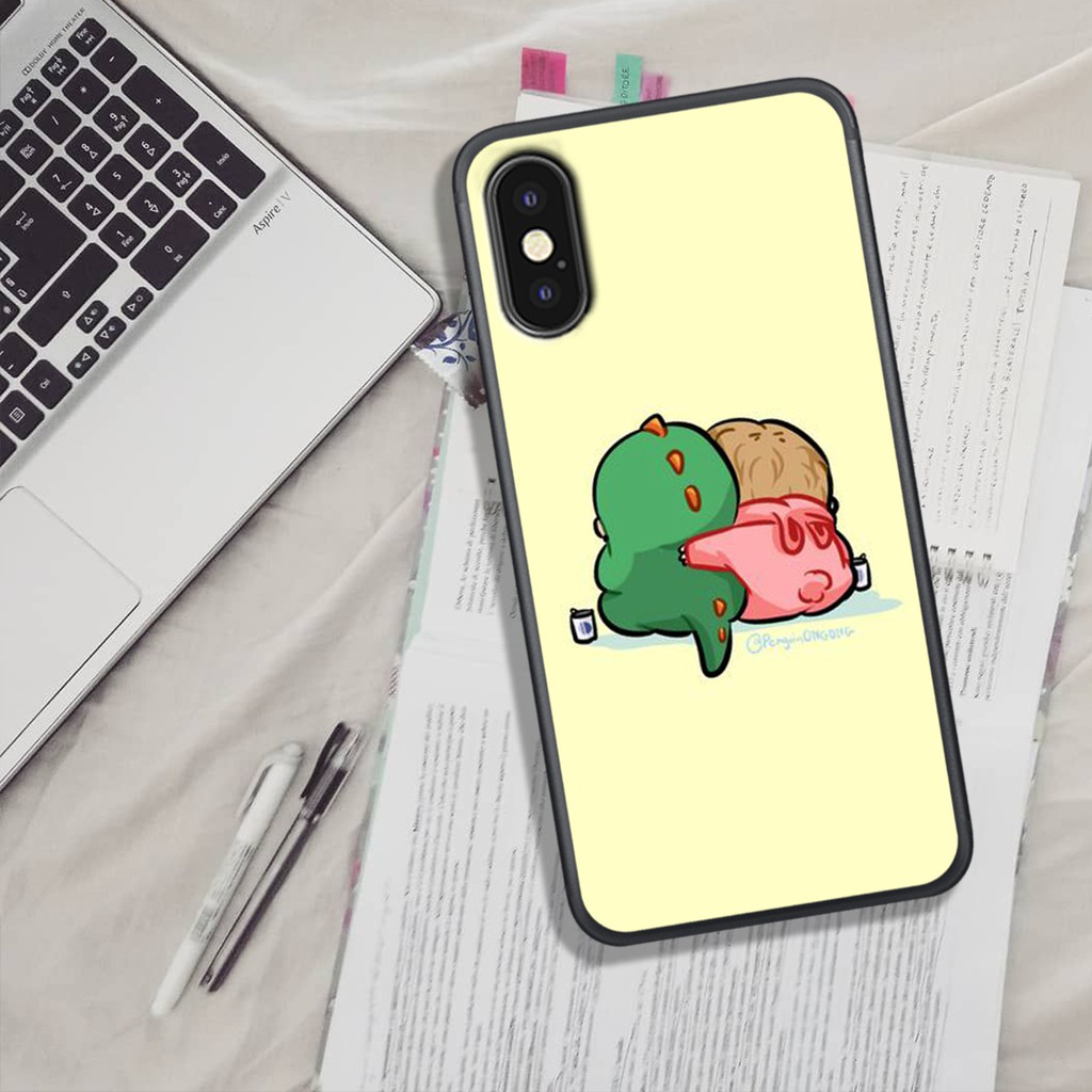 ỐP LƯNG  IPHONE X/XR/XSMAX, IN HÌNH CHÚ KHỦNG LONG SIÊU CUTE PHO MAI.
