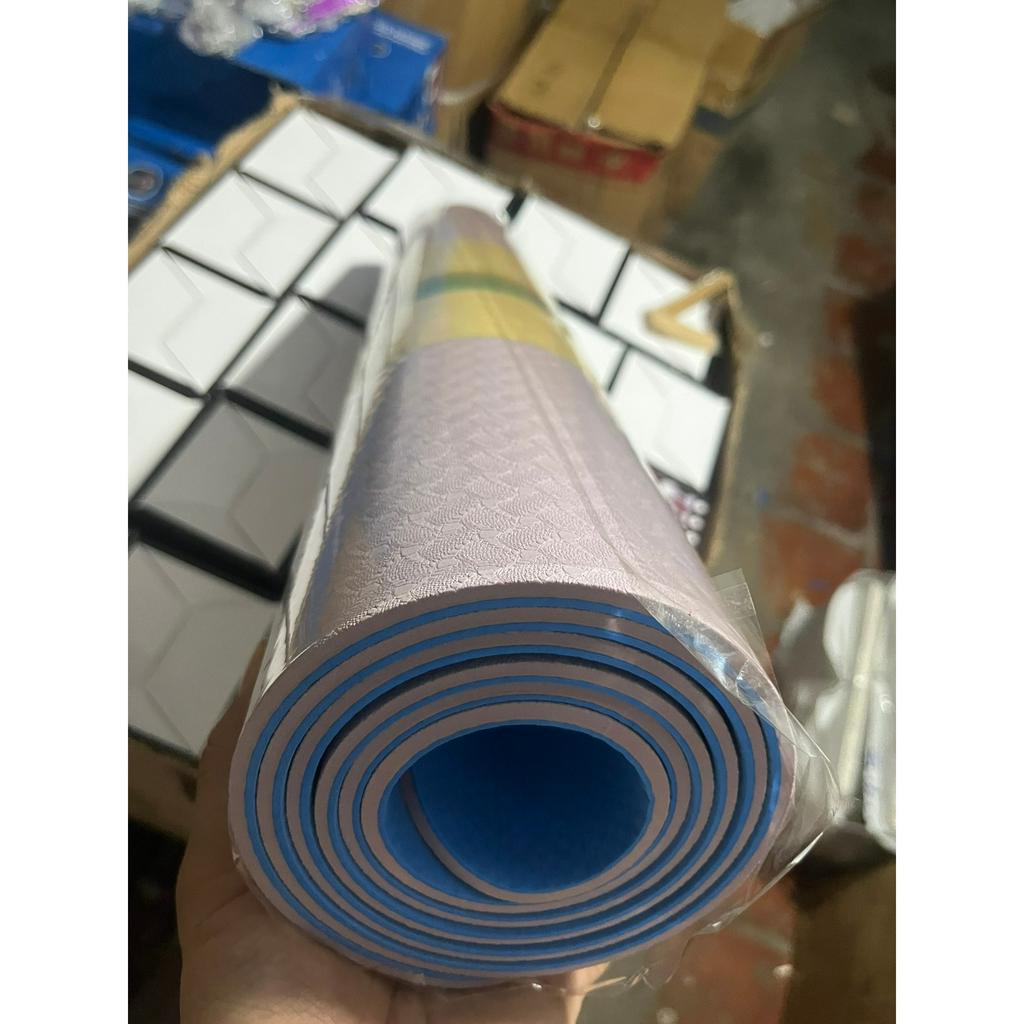 Thảm Tập Yoga 2 Lớp 6mm Chống Trượt Thảm Yoga tập gym thể thao chống thấm LỖI 1 ĐỔI 1