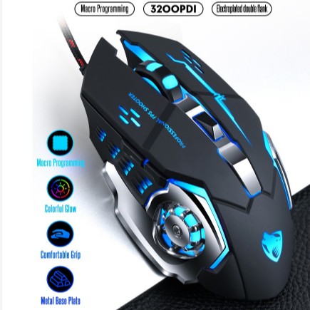 [GIÁ HỦY DIỆT] Chuột Gaming V5 LED 7 Màu Chuyên Game | BigBuy360 - bigbuy360.vn