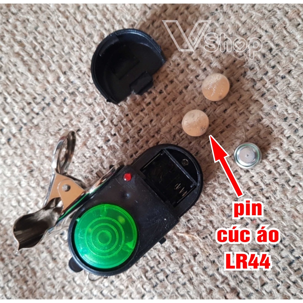 Chuông báo cá, câu cá, dùng pin. Hú còi, nháy đèn. Chuông điện câu cá, dùng cho cần câu máy .vmt.