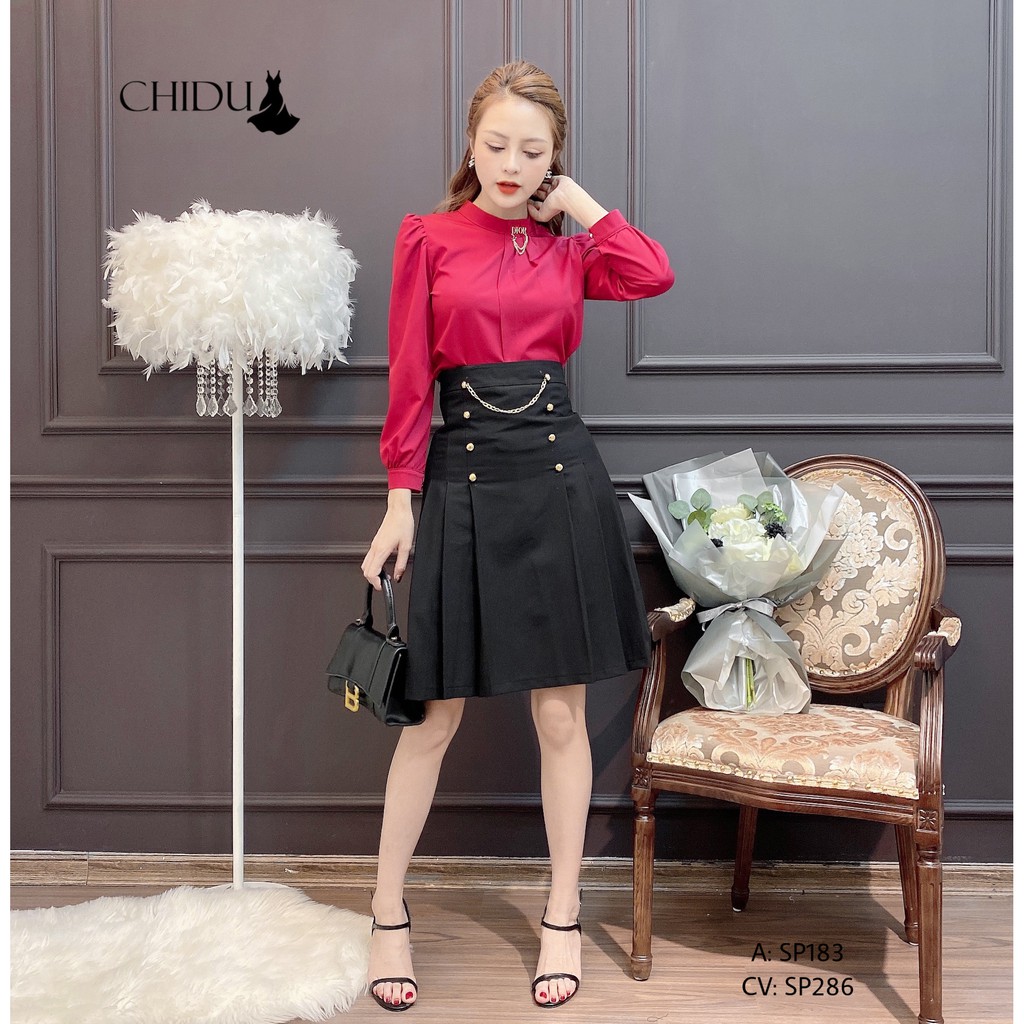 [ Mã WASTRUN4 giảm 10% tối đa 30K đơn 99K] CHIDU chân váy công sở dáng xòe - SP286 | BigBuy360 - bigbuy360.vn