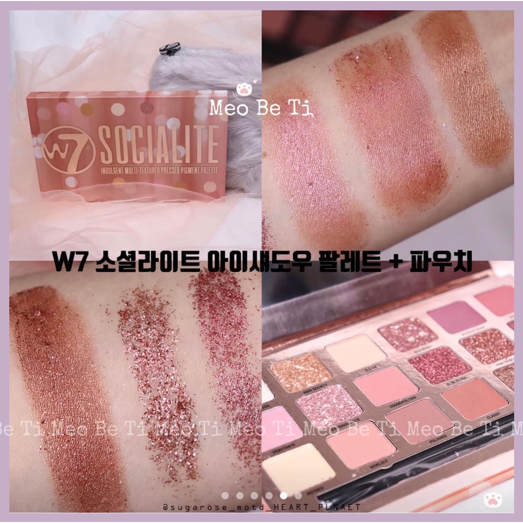 Bảng phấn mắt W7 Socialite Palette đến từ thương hiệu nước Anh | BigBuy360 - bigbuy360.vn