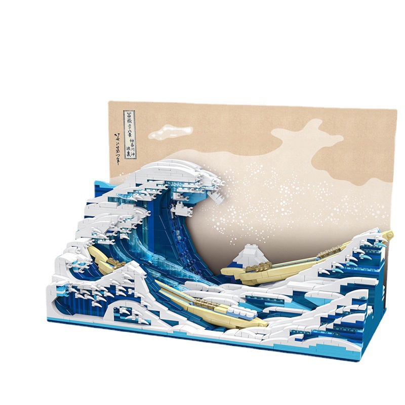 Đồ chơi lắp ráp mô hình lego The Great Wave off Kanagawa Bức tranh sóng biển DK 3003 đêm đầy sao Starry Night Van Gogh