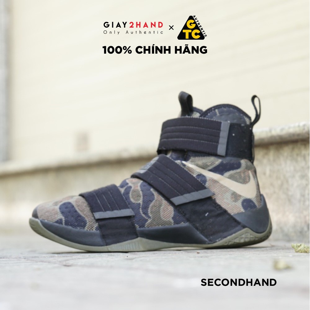 [2hand] Giày Thể Thao Nike LeBron Zoom Soldier 10 SFG Camo 852400-022 GIÀY CŨ CHÍNH HÃNG